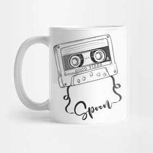 Good Vibes Spoon // Retro Ribbon Cass Mug